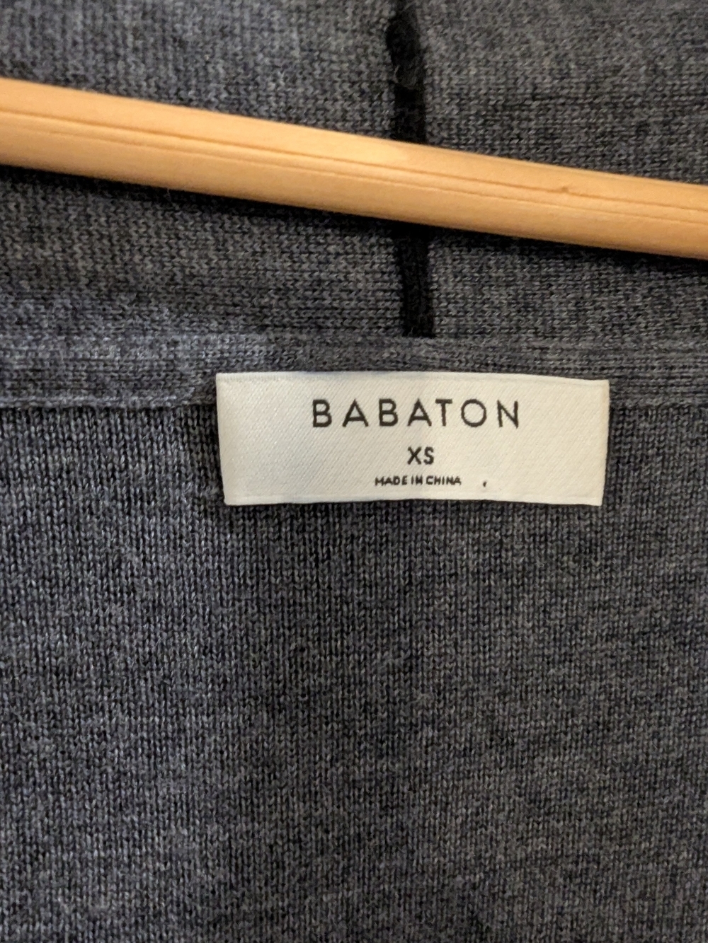 Babaton Aritzia Merino Wool Open Front Cardigan Black & Grey - Picture 7 of 8